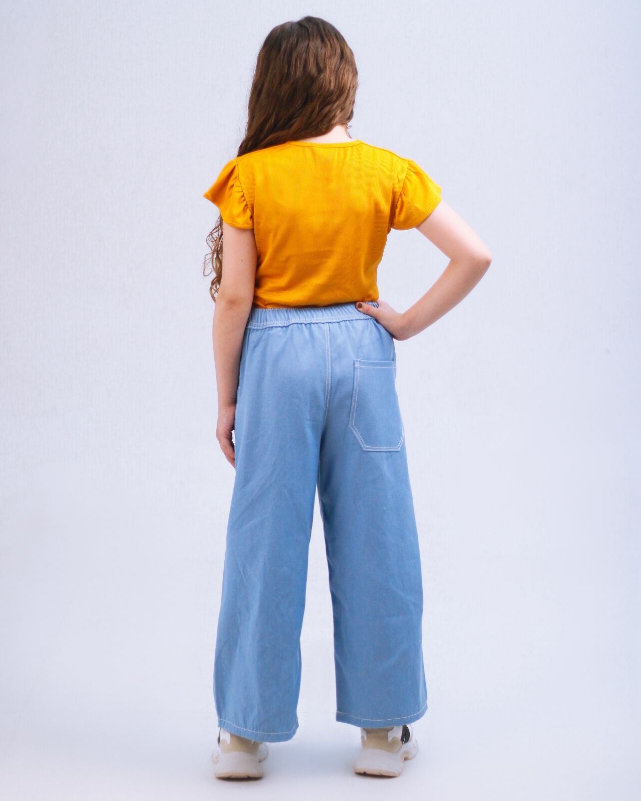 Embroidered Denim Set